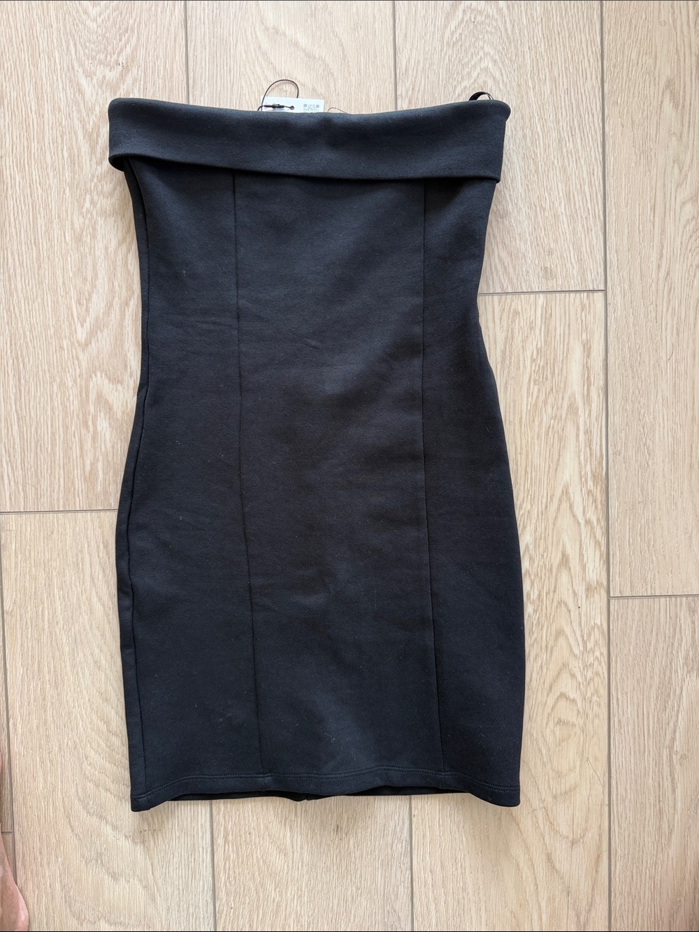 Zara Black Strapless Bodycon Mini Dress
